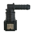 Motivelle 6.3mm SAE Quick-Connect Fuel Fitting — Female, 90° (6.3-6.64-90-F)