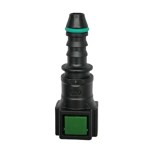 Motivelle 6.3mm SAE Quick-Connect Fuel Fitting — Female, 180°, O-Ring (6.3-8.88-180-FO)