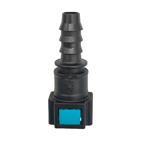 Motivelle 7.89mm SAE Quick-Connect Fuel Fitting — Female, 180° (7.89-10.6-180-F)