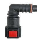 Motivelle 7.89mm SAE Quick-Connect Fuel Fitting — Female, 90°, O-Ring (7.89-10.9-90-FO)
