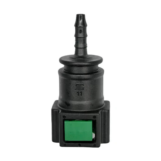 Motivelle 7.89mm SAE Quick-Connect Fuel Fitting — Female, 180° (7.89-4.57-180-F)
