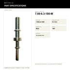 Motivelle 7.89mm SAE Quick-Connect Fuel Fitting — Male, 180° (7.89-6.3-180-M) - specifications