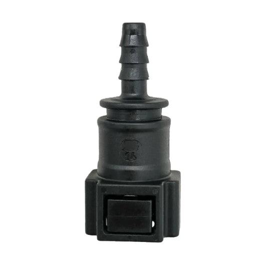 Motivelle 7.89mm SAE Quick-Connect Fuel Fitting — Female, 180° (7.89-6.7-180-F)