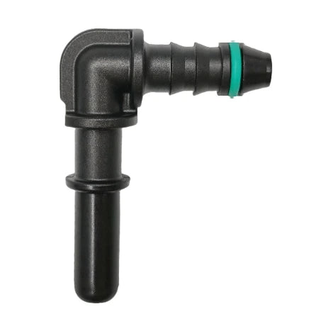 Motivelle 7.89mm SAE Quick-Connect Fuel Fitting — Male, 90°, O-Ring (7.89-8.97-90-MO)