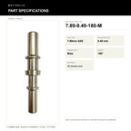 Motivelle 7.89mm SAE Quick-Connect Fuel Fitting — Male, 180° (7.89-9.49-180-M) - specifications
