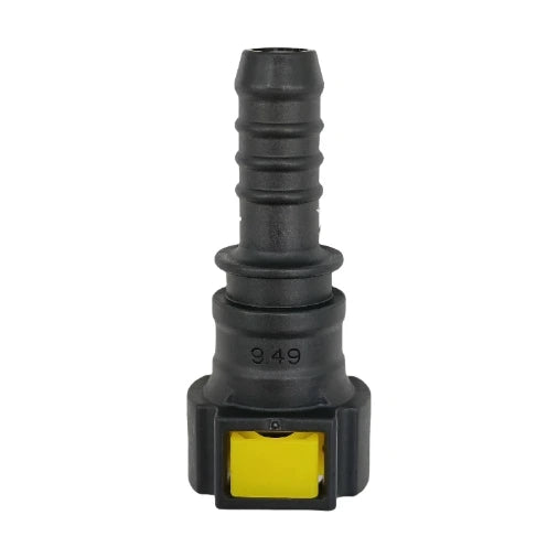 Motivelle 9.49mm SAE Quick-Connect Fuel Fitting — Female, 180° (9.49-10-180-F)