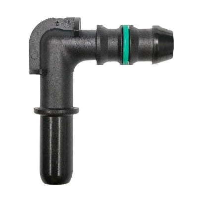 Motivelle 9.49mm SAE Quick-Connect Fuel Fitting — Male, 90°, O-Ring (9.49-11.5-90-MO)