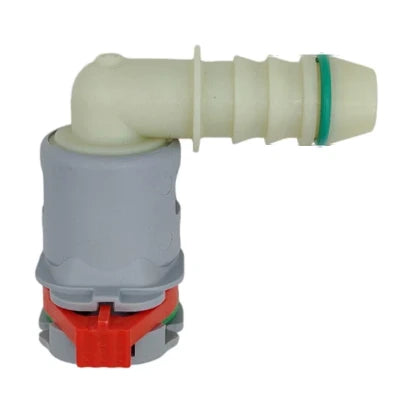 Motivelle 9.49mm SAE Quick-Connect Fuel Fitting — Female, 90°, O-Ring (9.49L-13.5-90-FO)