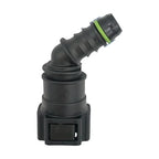 Motivelle 9.89mm SAE Quick-Connect Fuel Fitting — Female, 45°, O-Ring (9.89-10.9-45-FO)