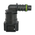 Motivelle 9.89mm SAE Quick-Connect Fuel Fitting — Female, 90°, O-Ring (9.89-10.9-90-FO)