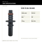 Motivelle 9.89mm SAE Quick-Connect Fuel Fitting — Male, 180°, O-Ring (9.89-10.96-180-MO) - specifications