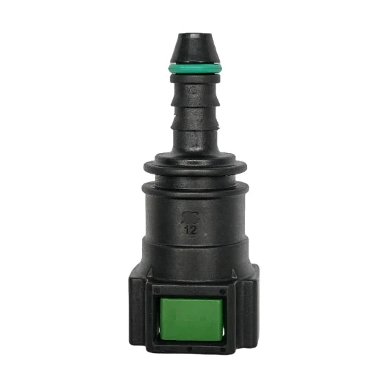 Motivelle 9.89mm SAE Quick-Connect Fuel Fitting — Female, 180°, O-Ring (9.89-8.9-180-FO)