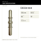 Motivelle 9.89mm SAE Quick-Connect Fuel Fitting — Male, 180° (9.89-9.89-180-M) - specifications