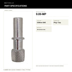 Motivelle 9.89mm SAE Quick-Connect Fuel Fitting — Plug / Cap, See SKU (9.89-MP) - specifications
