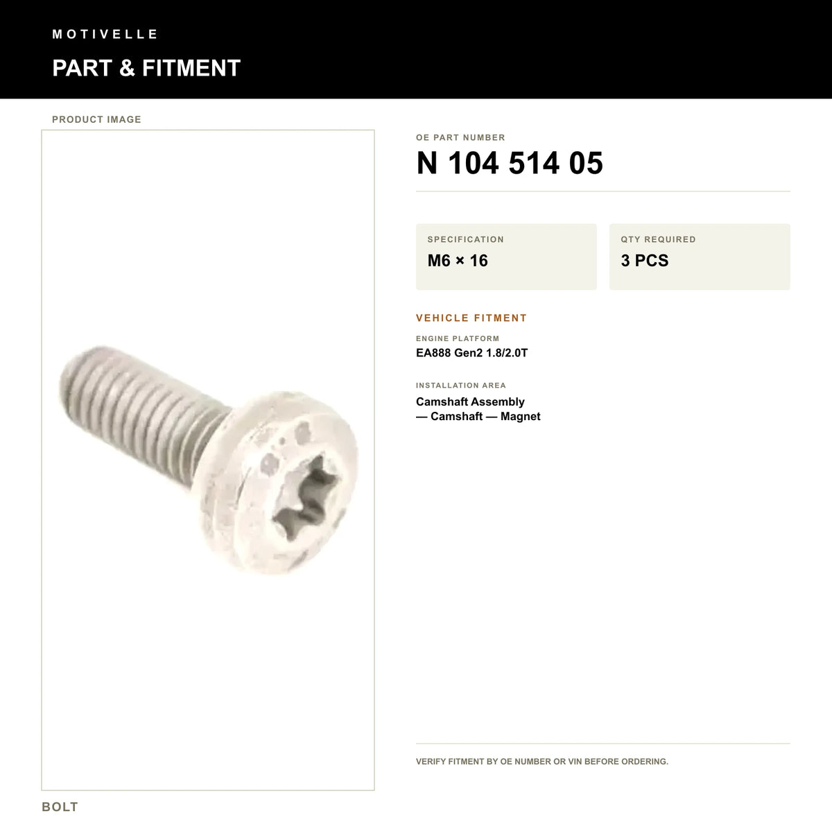 Bolt - product information