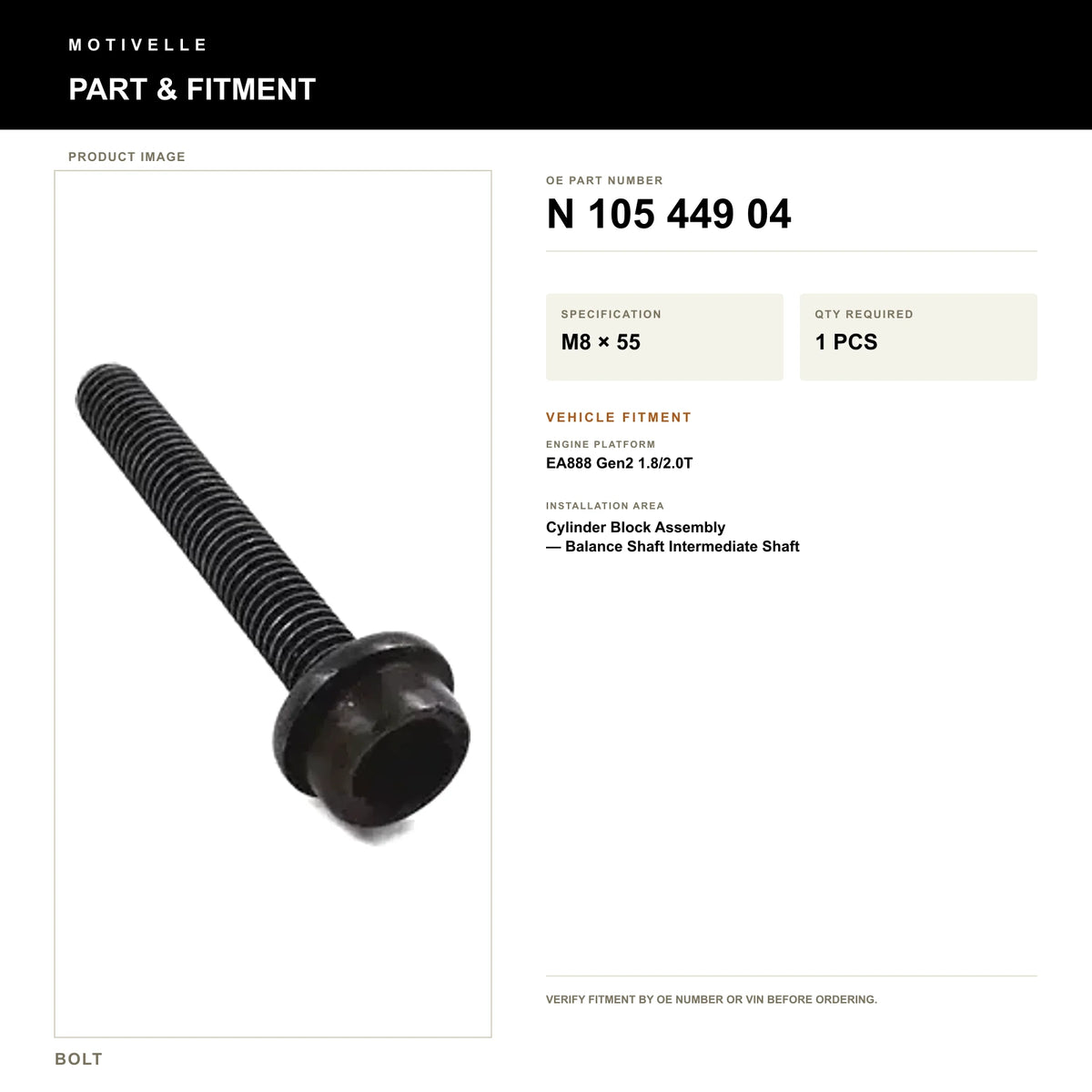 Bolt - product information