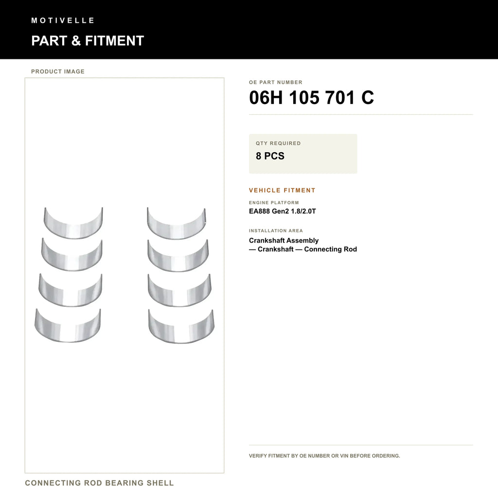 Connecting Rod Bearing Shell - product information