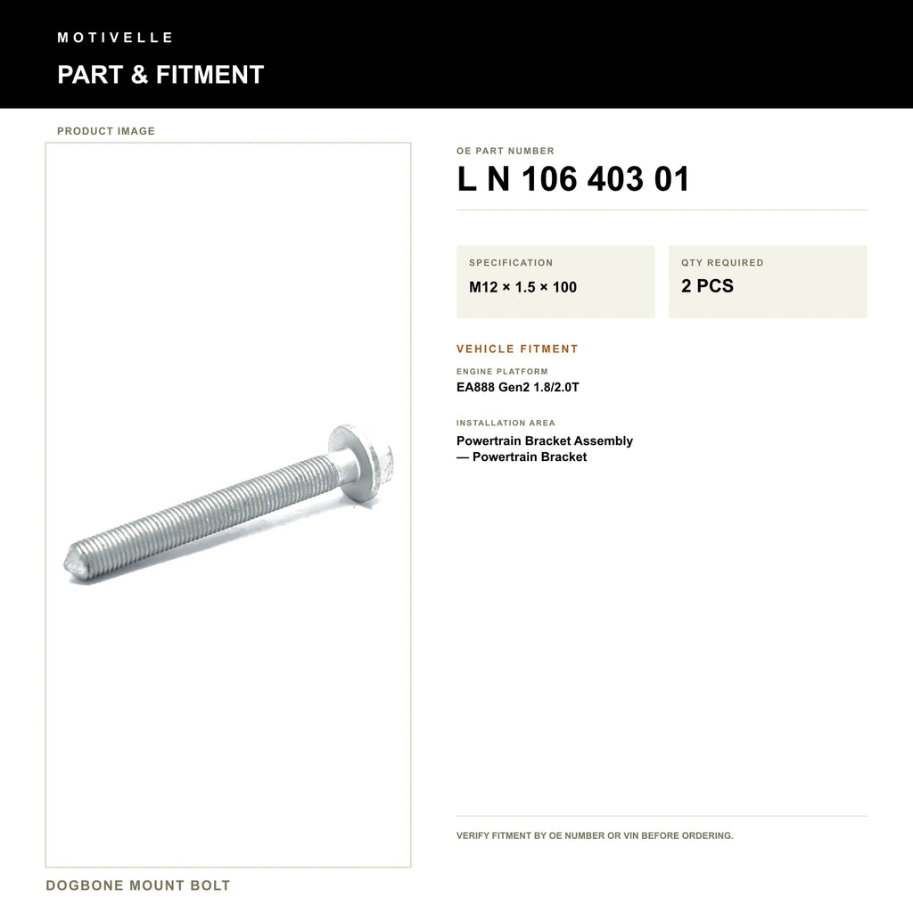 Dogbone Mount Bolt - product information