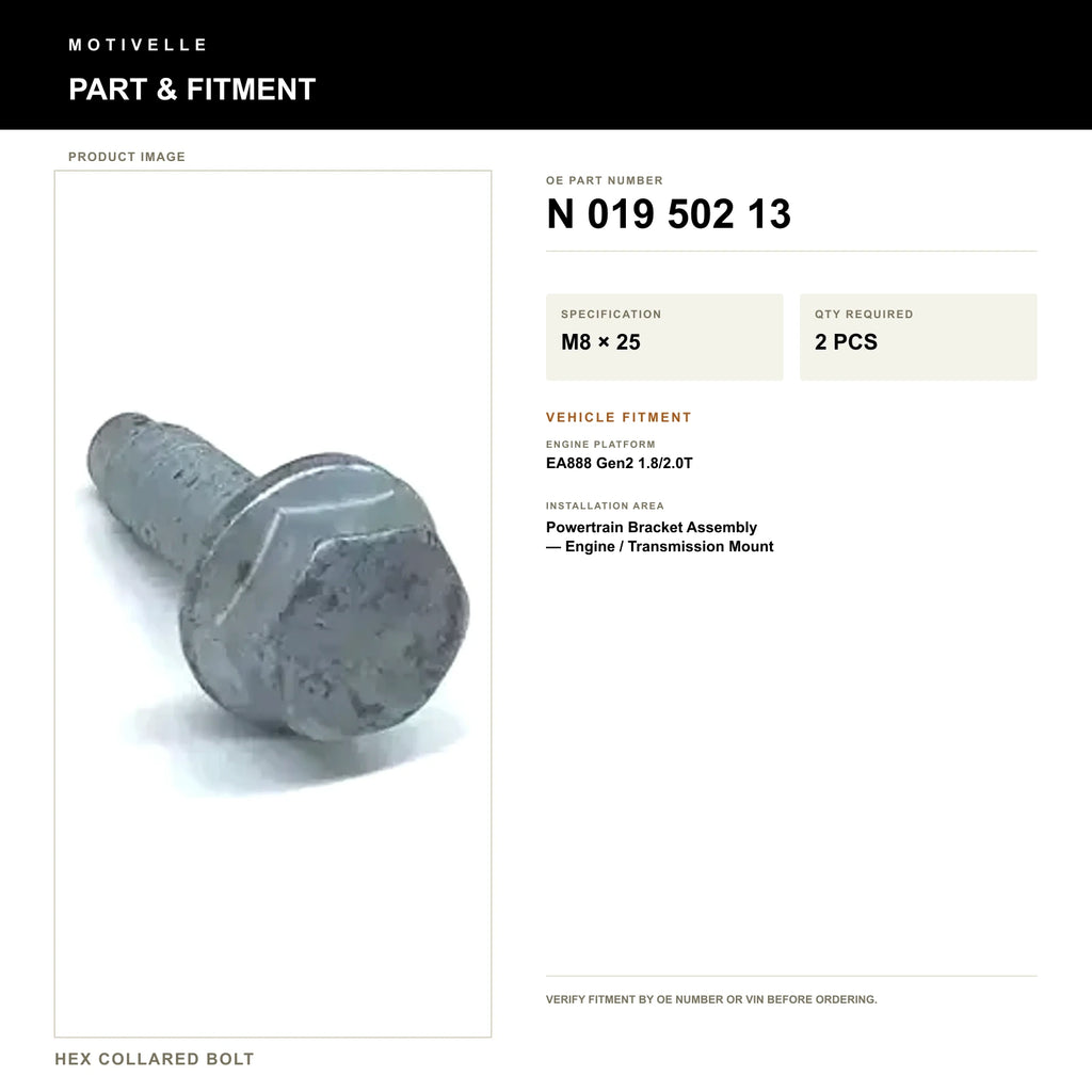 Hex Collared Bolt - product information