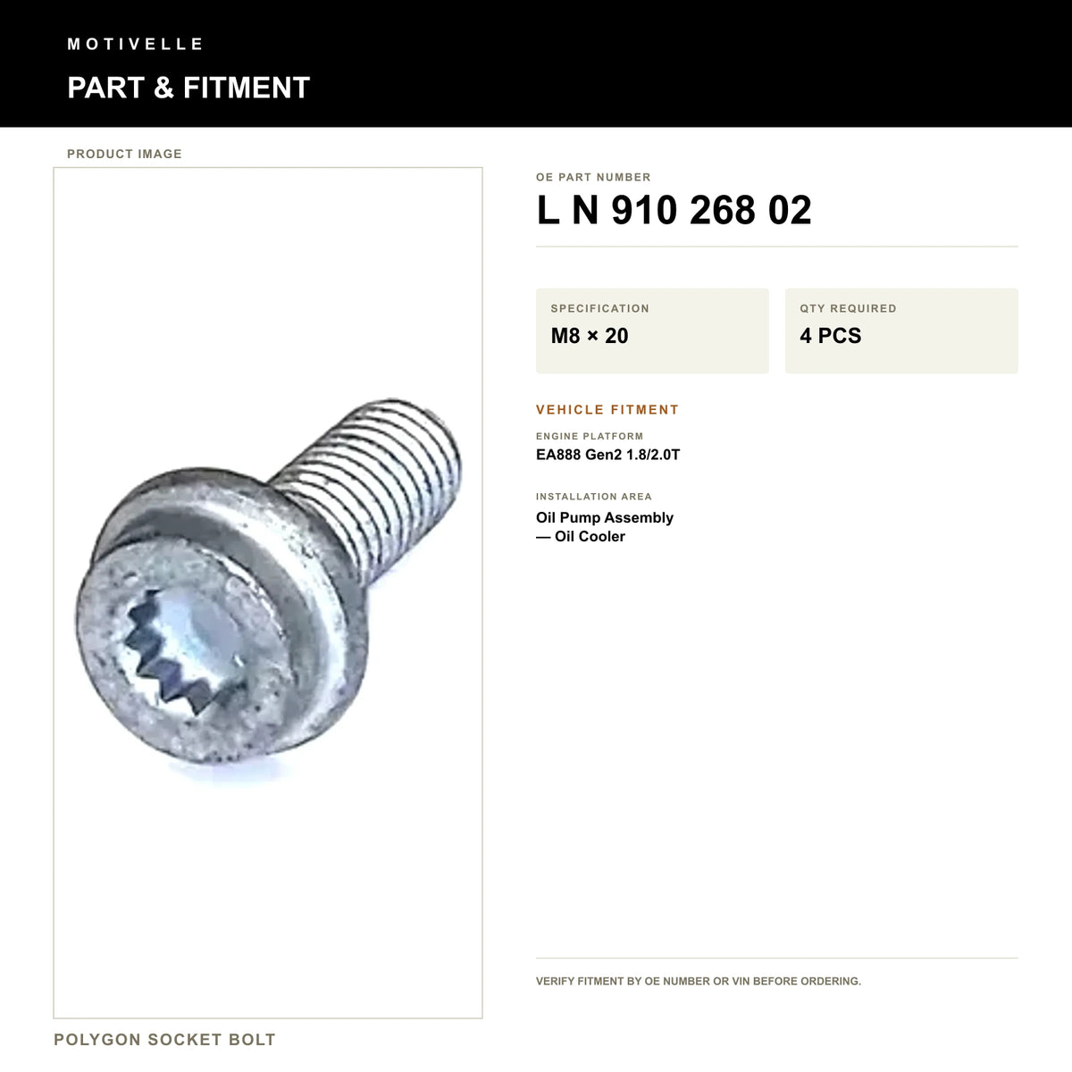 Polygon Socket Bolt - product information