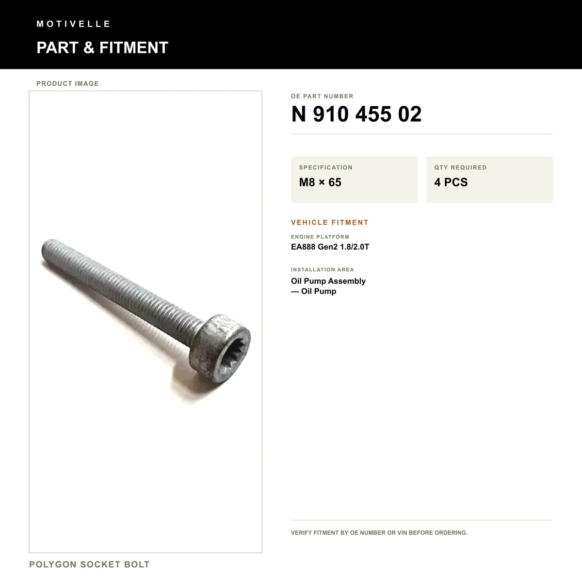 Polygon Socket Bolt - product information