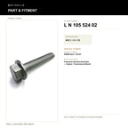 VW Audi EA888 Gen2 1.8/2.0T Self-Locking Hex Bolt L N 105 524 02 M12x1.5x70 - product information