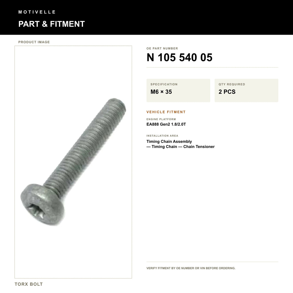 Torx Bolt - product information